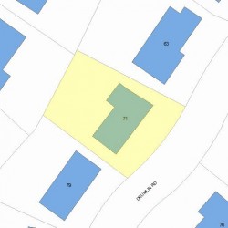 71 Drumlin Rd, Newton, MA 02459 plot plan