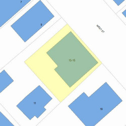 13 West St, Newton, MA 02458 plot plan