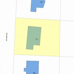 122 Upland Ave, Newton, MA 02461 plot plan