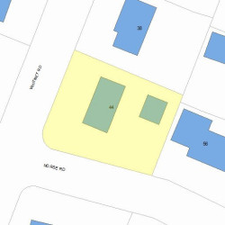 44 Whitney Rd, Newton, MA 02460 plot plan