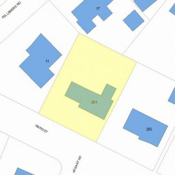 211 Ward St, Newton, MA 02459 plot plan