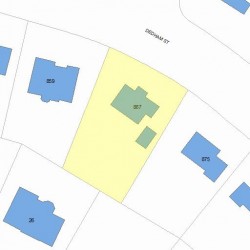 867 Dedham St, Newton, MA 02459 plot plan