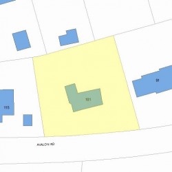 101 Avalon Rd, Newton, MA 02468 plot plan