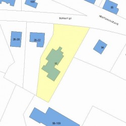 16 Summit St, Newton, MA 02458 plot plan