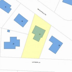 21 Marshfield Rd, Newton, MA 02459 plot plan