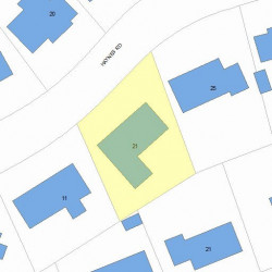 21 Haynes Rd, Newton, MA 02459 plot plan