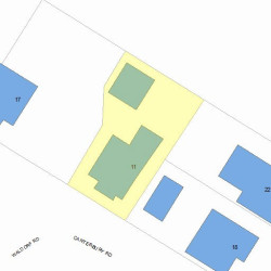 11 Canterbury Rd, Newton, MA 02461 plot plan