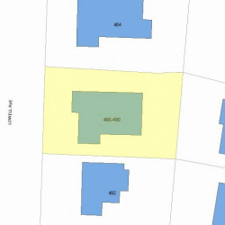 488 Lowell Ave, Newton, MA 02460 plot plan