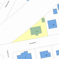 55 Hillside Rd, Newton, MA 02461 plot plan