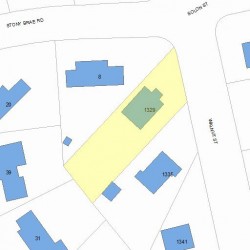 1329 Walnut St, Newton, MA 02461 plot plan
