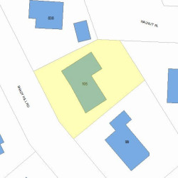 105 Shady Hill Rd, Newton, MA 02461 plot plan