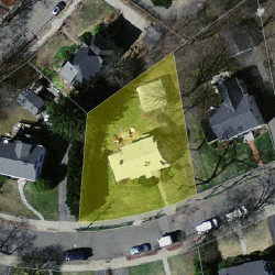 27 Whittier Rd, Newton, MA 02460 aerial view