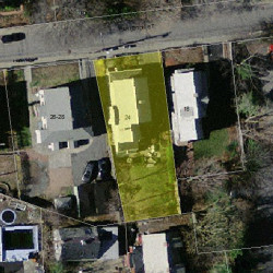 24 Carleton St, Newton, MA 02458 aerial view