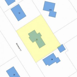 22 Bernard St, Newton, MA 02461 plot plan