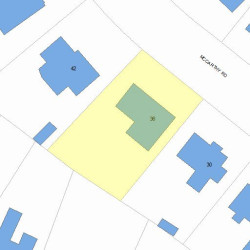 36 Mccarthy Rd, Newton, MA 02459 plot plan