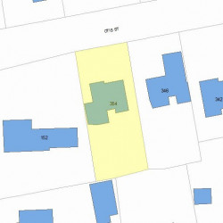 354 Otis St, Newton, MA 02465 plot plan