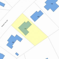 130 Walnut Hill Rd, Newton, MA 02461 plot plan