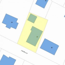 30 Adams Ave, Newton, MA 02465 plot plan