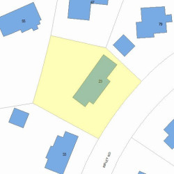 23 Risley Rd, Newton, MA 02465 plot plan