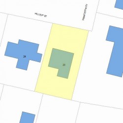 20 Hilltop St, Newton, MA 02458 plot plan