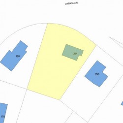 304 Waban Ave, Newton, MA 02468 plot plan