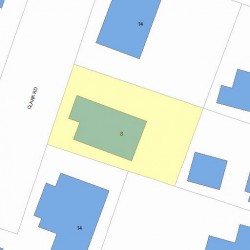 8 Clark Rd, Newton, MA 02465 plot plan
