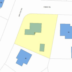 22 Arden Rd, Newton, MA 02460 plot plan