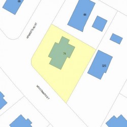 74 Homestead St, Newton, MA 02468 plot plan