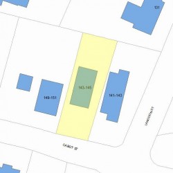 145 Cabot St, Newton, MA 02458 plot plan