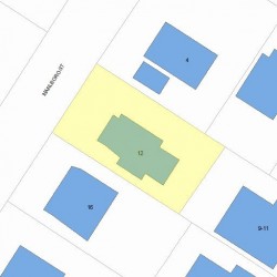 12 Marlboro St, Newton, MA 02458 plot plan