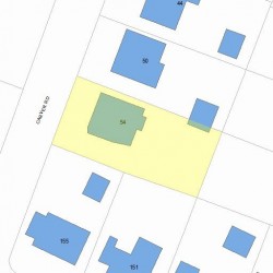 54 Carver Rd, Newton, MA 02461 plot plan