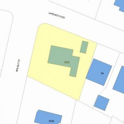 1028 Walnut St, Newton, MA 02461 plot plan