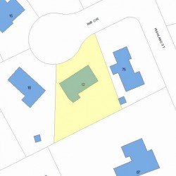 12 Inis Cir, Newton, MA 02465 plot plan