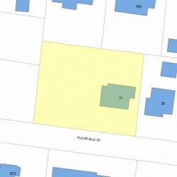 24 Plainfield St, Newton, MA 02468 plot plan