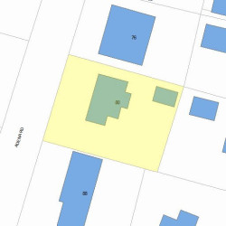 80 Adena Rd, Newton, MA 02465 plot plan