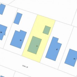 51 Carl St, Newton, MA 02461 plot plan