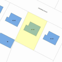 47 Underwood Ave, Newton, MA 02465 plot plan