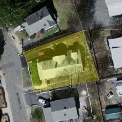 32 Woodbine Ter, Newton, MA 02466 aerial view