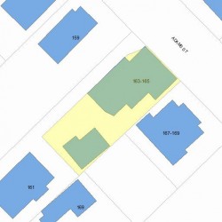 165 Adams St, Newton, MA 02460 plot plan