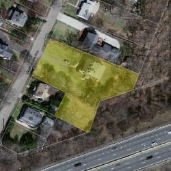 54 Evergreen Ave, Newton, MA 02466 aerial view