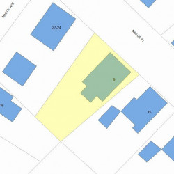 9 Mague Pl, Newton, MA 02465 plot plan
