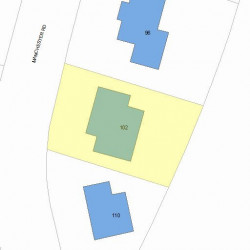 102 Manchester Rd, Newton, MA 02461 plot plan