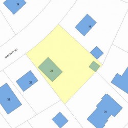 24 Samoset Rd, Newton, MA 02468 plot plan