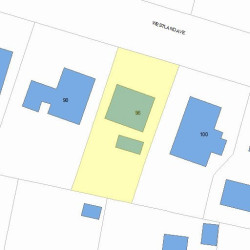 96 Westland Ave, Newton, MA 02465 plot plan