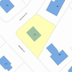 120 Prospect St, Newton, MA 02465 plot plan