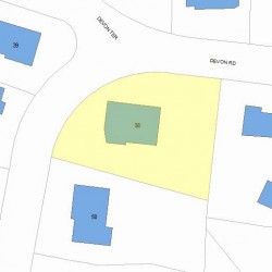 38 Devon Rd, Newton, MA 02459 plot plan