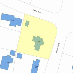 206 Franklin St, Newton, MA 02458 plot plan