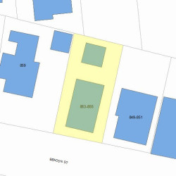 855 Beacon St, Newton, MA 02459 plot plan