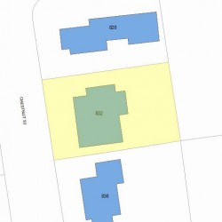 832 Chestnut St, Newton, MA 02468 plot plan
