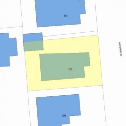 105 Harvard St, Newton, MA 02460 plot plan